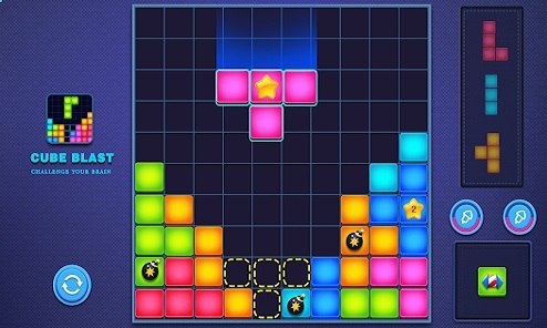 俄罗斯方块火箭三消(Cube Blast: Crush Games)截图1