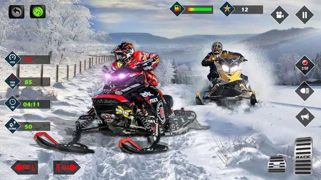 雪地摩托模拟器(Snowmobile Simulator Adventure)截图3