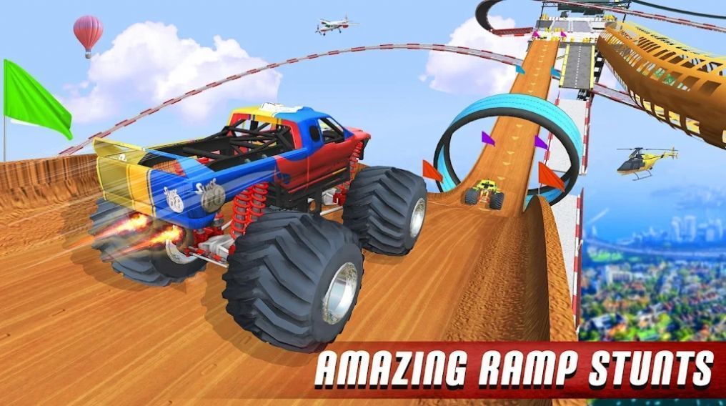 怪物卡车特技赛车挑战(Monster Truck Stunt Racing Challenge)截图2